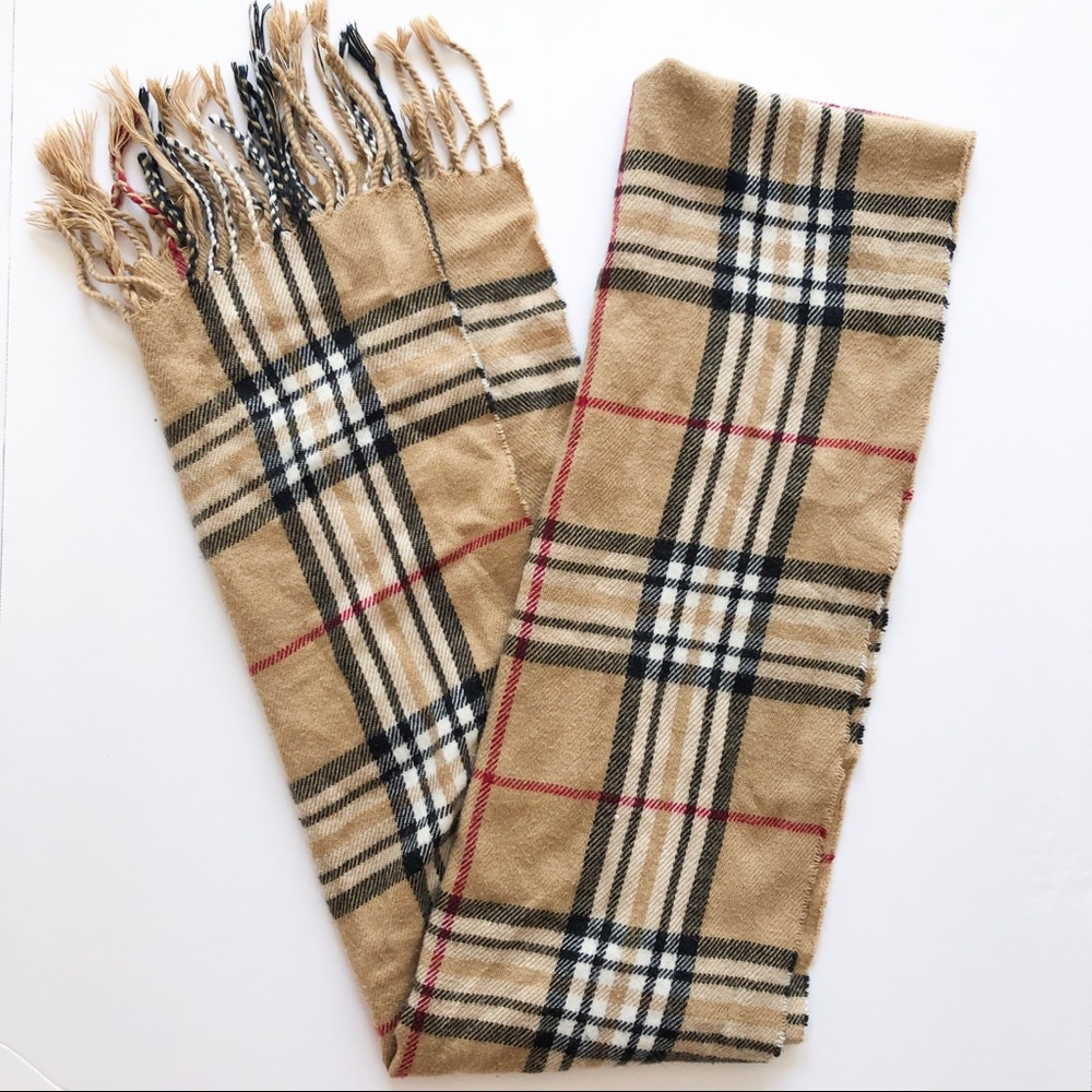 100% Cashmere Plaid Scarf